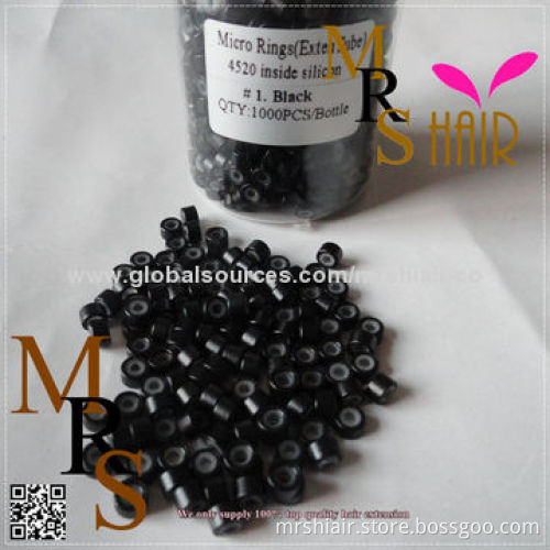 Micro link hair tubes beads silicone micro ring, loop hair, small, 4.5mm, 2.0mm